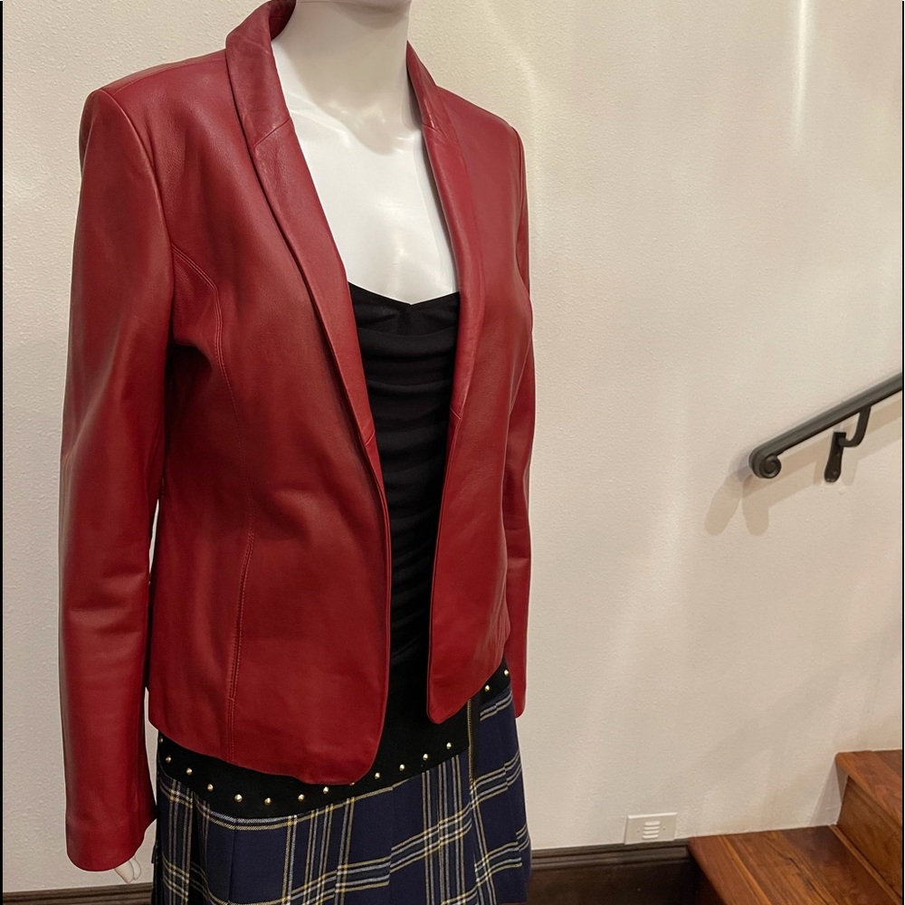 BAGATELLE Fitted Leather Jacket - Picture 1 of 10